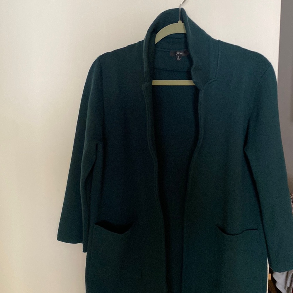 JCrew Eloise Sweater Blazer - forest green
